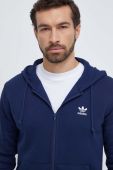 Кофта adidas Originals чоловіча колір синій з капюшоном однотонна