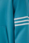 Кофта adidas Originals чоловіча колір бірюзовий з капюшоном однотонна