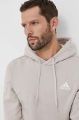 Кофта adidas чоловіча колір бежевий з капюшоном однотонна (3321806)