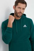 Кофта adidas чоловіча колір зелений з капюшоном однотонна (3321810)