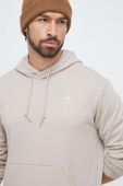 Бавовняна кофта adidas Originals чоловіча колір бежевий з капюшоном з принтом