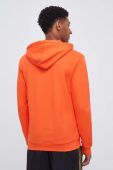 Бавовняна кофта adidas Originals чоловіча колір помаранчевий з капюшоном з принтом