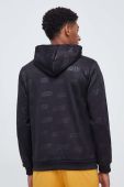 Кофта adidas чоловіча колір чорний з капюшоном візерунок