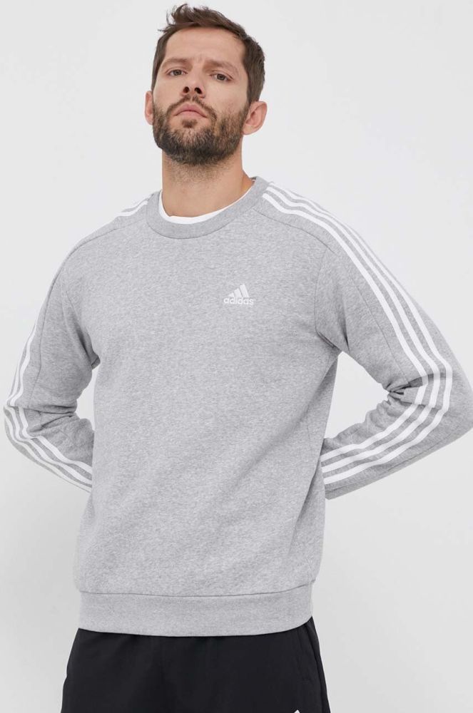 Кофта adidas чоловіча колір сірий візерунок