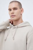 Кофта adidas чоловіча колір бежевий з капюшоном однотонна (3492375)