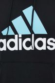 Кофта adidas чоловіча колір чорний з капюшоном з принтом (3532807)