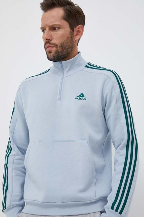 Кофта adidas чоловіча  з аплікацією колір блакитний