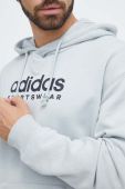 Кофта adidas чоловіча з капюшоном з принтом колір блакитний (3624877)