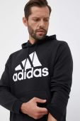 Кофта adidas чоловіча колір чорний з капюшоном з принтом (3332713)