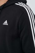 Кофта adidas чоловіча колір чорний з капюшоном з аплікацією (3321860)