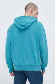 Кофта adidas чоловіча колір бірюзовий з капюшоном візерунок