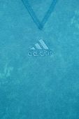 Кофта adidas чоловіча колір бірюзовий з капюшоном візерунок