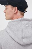 Кофта adidas чоловіча колір сірий з капюшоном з принтом (3302723)