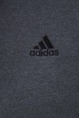 Кофта adidas чоловіча колір сірий з капюшоном однотонна