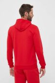 Кофта adidas чоловіча колір червоний з капюшоном однотонна