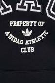 Бавовняна кофта adidas Originals чоловіча колір чорний з капюшоном з аплікацією