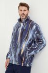 Флісова кофта Fila візерунок колір блакитний