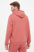 Кофта Fila чоловіча колір рожевий з капюшоном однотонна