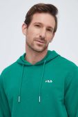 Кофта Fila чоловіча колір зелений з капюшоном однотонна (3470342)