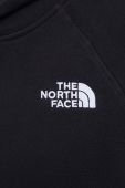 Кофта The North Face чоловіча колір чорний з капюшоном з аплікацією