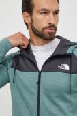 Спортивна кофта The North Face Reaxion колір зелений з капюшоном з принтом