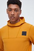 Кофта The North Face чоловіча колір жовтий з капюшоном однотонна