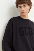 Бавовняна кофта GCDS чоловіча колір чорний з аплікацією