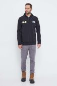Спортивна кофта The North Face Tekno Logo колір чорний з капюшоном з принтом (3675273)