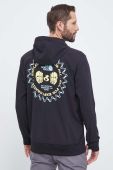 Спортивна кофта The North Face Tekno Logo колір чорний з капюшоном з принтом (3675273)