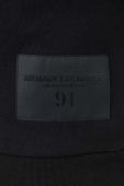 Бавовняна кофта Armani Exchange чоловіча колір чорний однотонна
