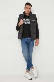 Лонгслів Guess чоловічий колір чорний з принтом (3601558)