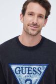 Кофта Guess чоловіча колір сірий з аплікацією (3532811)