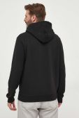 Кофта Guess чоловіча колір чорний з капюшоном з аплікацією (3597451)