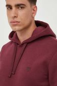 Кофта Guess чоловіча колір фіолетовий з капюшоном однотонна