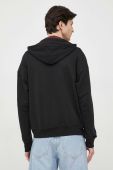 Бавовняна кофта Armani Exchange чоловіча колір чорний з капюшоном