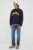 Бавовняна кофта Les Deux чоловіча колір синій з принтом (3473488)