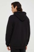 Бавовняна кофта Les Deux чоловіча колір чорний з капюшоном з принтом (3473495)