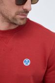 Бавовняна кофта North Sails чоловіча колір червоний однотонна
