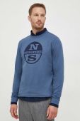 Бавовняна кофта North Sails чоловіча  з принтом колір блакитний (3461891)