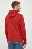 Бавовняна кофта North Sails чоловіча колір червоний з капюшоном з принтом