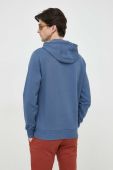 Бавовняна кофта North Sails чоловіча з капюшоном з принтом колір блакитний (3532882)