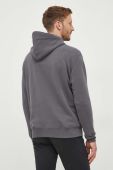 Бавовняна кофта North Sails чоловіча колір сірий з капюшоном з принтом