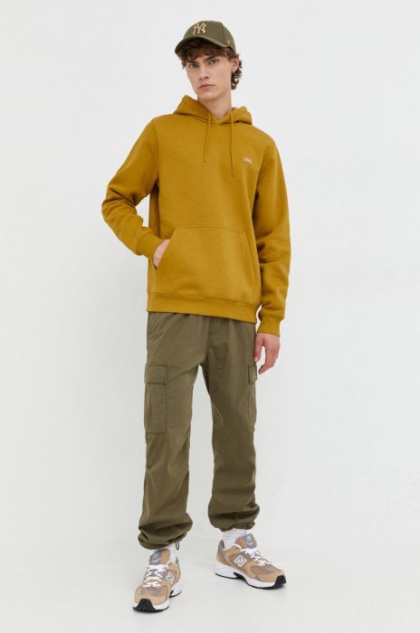 Кофта Dickies чоловіча колір жовтий з капюшоном однотонна
