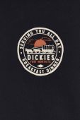 Бавовняна кофта Dickies чоловіча колір чорний з капюшоном з принтом (3496308)