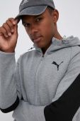 Кофта Puma чоловіча колір сірий з капюшоном з принтом (3385746)