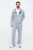 Кофта Puma чоловіча колір сірий з капюшоном з принтом (3453795)