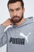 Кофта Puma чоловіча колір сірий з капюшоном з принтом (3453799)