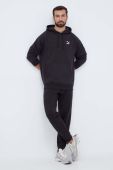 Бавовняна кофта Puma чоловіча колір чорний з капюшоном з аплікацією (3453811)