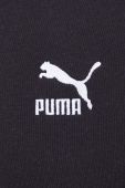 Бавовняна кофта Puma чоловіча колір чорний з капюшоном з аплікацією (3453811)