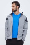 Кофта Puma чоловіча колір сірий з капюшоном меланж (3453822)